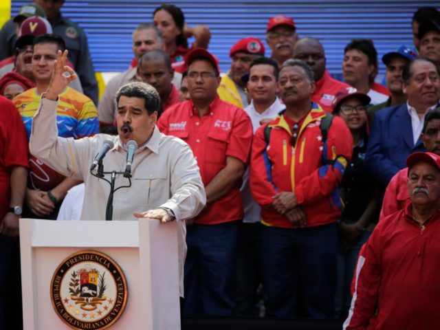 CARACAS, VENEZUELA - APRIL 06: Venezuela´s President Nicolas Maduro speaks during a gathe