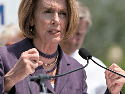 House Speaker Nancy Pelosi of Calif. gestures during a "Healthcare Thank You Rally&qu