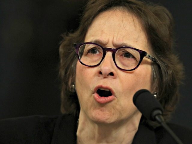 WASHINGTON, DC – DECEMBER 4: Constitutional scholar Pamela Karlan of Stanford University testifies before the House Judiciary Committee in the Longworth House Office Building on Capitol Hill December 4, 2019 in Washington, DC. This is the first hearing held by the Judiciary Committee in the impeachment inquiry against U.S. President …