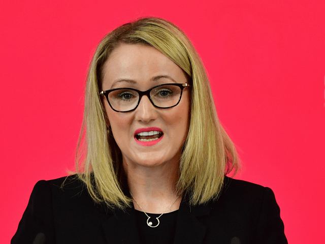 LANCASTER, ENGLAND - NOVEMBER 15: Shadow Secretary of State for BEIS Rebecca Long-Bailey addresses the audience at the University of Lancaster on November 15, 2019 in Lancaster, England. Labour leader Jeremy Corbyn has announced a major new digital infrastructure policy including free broadband for all. (Photo by Anthony Devlin/Getty Images)