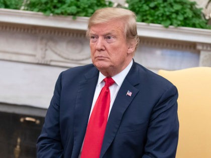 WASHINGTON, DC - MARCH 07: (AFP OUT) U.S. President Donald Trump listens to the Prime Mini