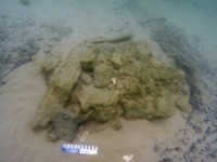 This photo provided by Ehud Galili shows what researchers say is 7,000-year-old-seawall along Israel's Mediterranean coast. The international team of researchers say they have discovered the seawall providing evidence that coastal communities protected themselves against rising waters even in ancient times. The scientists believe the more than 100-meter-long structure acted …