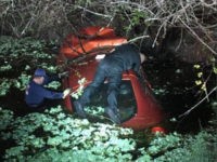 car sinking