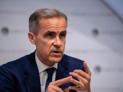LONDON, ENGLAND - AUGUST 01: Mark Carney, governor of the Bank of England (BOE), speaks at the bank's quarterly inflation report news conference in the City of London on Augst 1, 2019 in London, England. . The BOE downgraded its growth forecast for this year and next, and warned that …