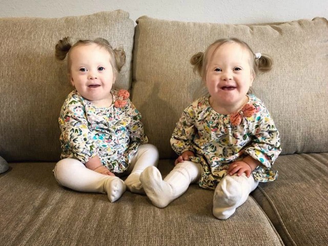 A mother in Monmouth, Oregon, who gave birth to “one in a million” identical twins last year is sharing her story. Doctors had diagnosed the babies, Charlotte and Annette, with Down syndrome and congenital heart disease and encouraged Rachel to abort them.