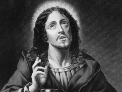 Circa 1600, Jesus Christ the Redeemer. Original Artwork: Engraving by W French, after painting by C Dolce. (Photo by Hulton Archive/Getty Images)