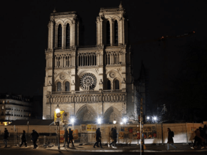 Notre Dame cathedral is pictured in Paris, Tuesday, Dec. 24, 2019. Notre Dame Cathedral is unable to host Christmas services for the first time since the French Revolution, because the Paris landmark was too deeply damaged by this year's fire. (AP Photo/Thibault Camus)