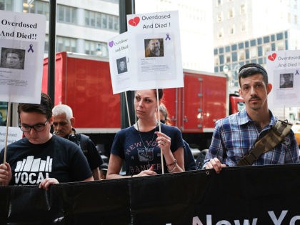 NEW YORK, NY - AUGUST 17: Recovering drug users, activists and social service providers hold a morning rally calling for "bolder political action" in combating the overdose epidemic outside of the office of Governor Andrew Cuomo on August 17, 2017 in New York City. According to the latest data available …