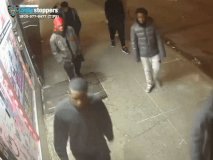 A still image taken from a surveillance video provided by NYPD shows suspects in connection to a mugging of a 60-year-old man on, Dec. 24, 2019 in the the Morrisania neighborhood of the Bronx in New York. Juan Fresnada died on Dec. 27, at the Bronx hospital where he was …