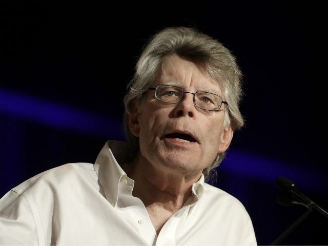 In this June 1, 2017, photo, author Stephen King speaks at Book Expo America in New York. King discussed in an interview with The Associated Press how he views Hollywood adaptations of his writings, including the upcoming film "It," and how even as the leading creator of horror fiction, he …