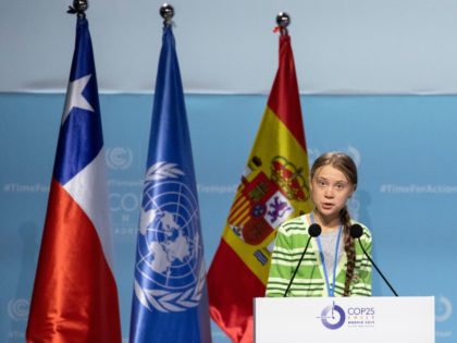 MADRID, SPAIN - DECEMBER 11: Swedish environment activist Greta Thunberg gives a speech at the plenary session during the COP25 Climate Conference on December 11, 2019 in Madrid, Spain. The COP25 conference brings together world leaders, climate activists, NGOs, indigenous people and others for two weeks in an effort to …
