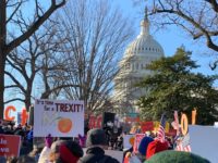 Roughly 500 protesters of President Donald Trump organized by MoveOn.org gathered on Capitol Hill on Wednesday to support the impeachment and removal of the president.