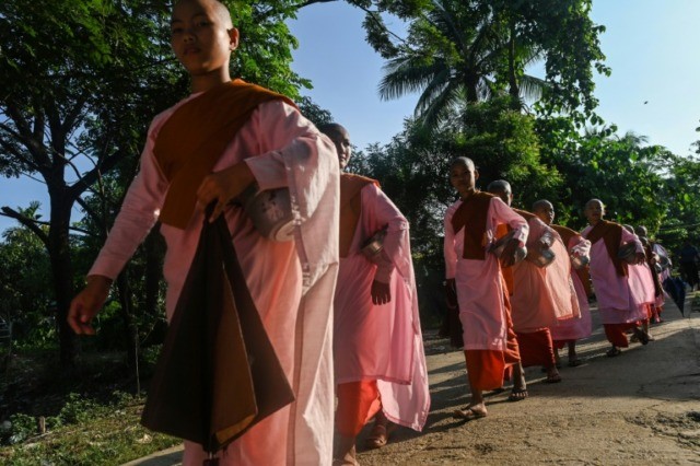 Myanmar child nuns dream of conflict-free lives