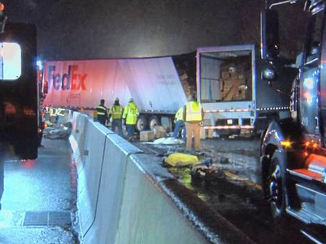 Emergency crews respond to a fatal crash on the Pennsylvania Turnpike in Mount Pleasant To
