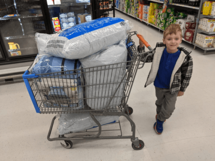 Thank you State Representative Mary Edly Allen for helping Tyler reach 100! Tyler turned your donation into bedding today for Sleep in Heavenly Peace.