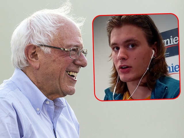 (INSET: Man identified as Sanders campaign field organizer Mason Baird) Democratic preside