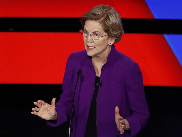 Democratic presidential candidate Sen. Elizabeth Warren, D-Mass., speaks Tuesday, Jan. 14,
