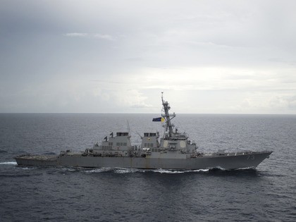 FILE - In this Oct. 13, 2016, file photo provided by the U.S. Navy, guided-missile destroyer USS Decatur (DDG 73) operates in the South China Sea as part of the Bonhomme Richard Expeditionary Strike Group (ESG). The commanding officer of the San Diego-based destroyer Decatur has been removed from command, …