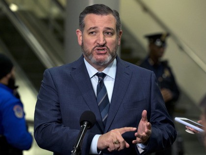 Sen. Ted Cruz R-Texas, speaks to the media during the impeachment trial of President Donal