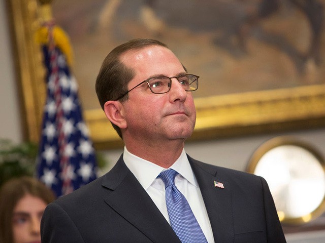 WASHINGTON, DC - JANUARY 29: (AFP-OUT) Alex Azar attends his swearing in to become the new Secretary of the Department of Health and Human Services on January 29, 2018 at The White House in Washington, DC. (Photo by Chris Kleponis-Pool/Getty Images)