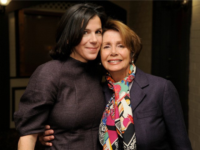 Alexandra Pelosi, left, director of HBO Documentary Films' "Fall to Grace," poses with her mother Nancy Pelosi, Minority Leader of the U.S. House of Representatives, before a screening of the film at the 2013 Sundance Film Festival, Friday, Jan. 18, 2013, in Park City, Utah. (Photo by Chris Pizzello/Invision/AP)