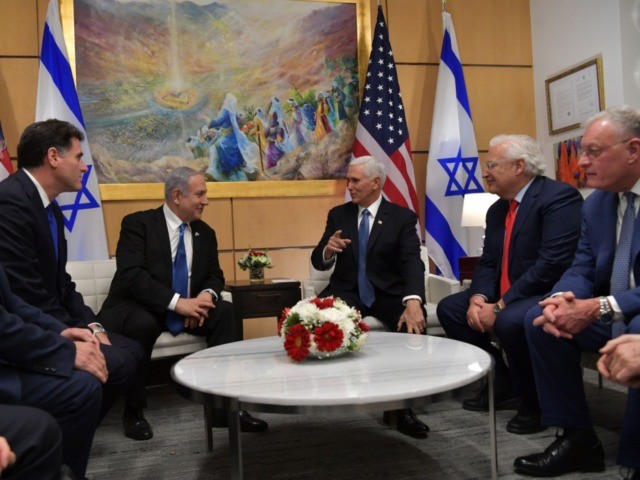 Prime Minister Benjamin Netanyahu is currently meeting with US Vice President Mike Pence at the US Embassy in Jerusalem.