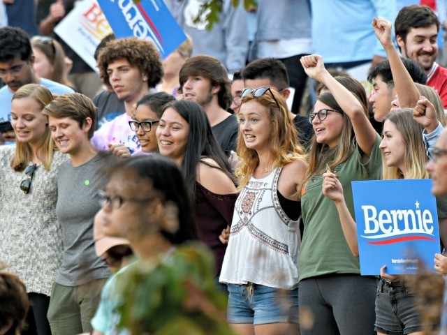 CHAPEL HILL, NC - SEPTEMBER 19: Supporters of Democratic presidential candidate Sen. Berni