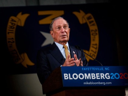 FAYETTEVILLE, NC - JANUARY 03: Democratic Presidential candidate Michael Bloomberg answers questions from members of the media at the Metropolitan Room on January 3, 2020 in Fayetteville, North Carolina.After expressing several campaign promises, Bloomberg shook hands and took photos with dozens of people in a campaign kick off for Veterans …