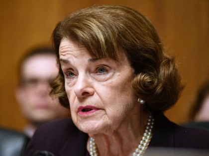 US Senator Dianne Feinstein speaks as US Attorney General William Barr prepares to testify before the Senate Judiciary Committee on "The Justice Department's Investigation of Russian Interference with the 2016 Presidential Election" on Capitol Hill in Washington, DC, on May 1,2019. (Photo by MANDEL NGAN / AFP) (Photo credit should …