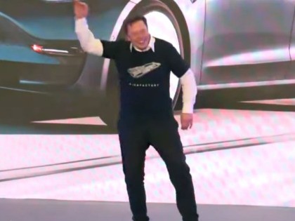 Elon Musk of Tesla dancing in China