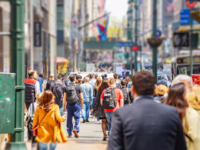 People walking on New York City street