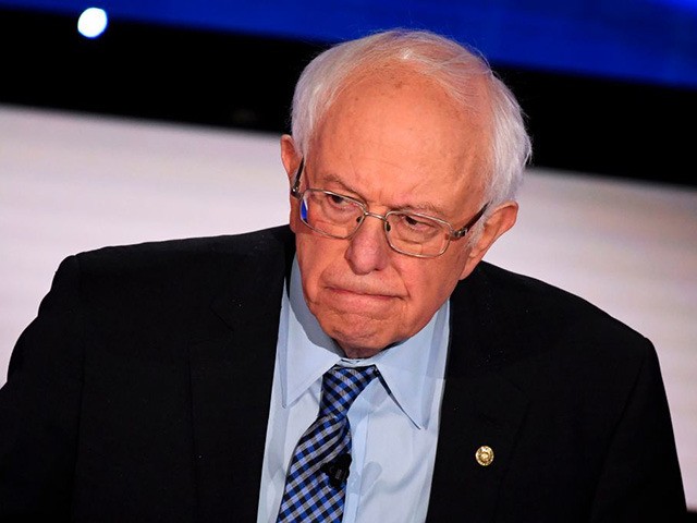 Democratic presidential hopeful Vermont Senator Bernie Sanders participates of the seventh