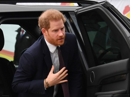 Britain's Prince Harry, Duke of Sussex arrives to attend the UK-Africa Investment Sum