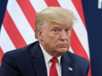US president Donald Trump attend a bilateral meeting during the World Economic Forum (WEF) annual meeting in Davos, on January 21, 2020. (Photo by Fabrice COFFRINI / AFP) (Photo by FABRICE COFFRINI/AFP via Getty Images)
