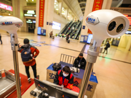 A picture taken on January 21, 2020 shows thermal scanning equipment set up in Hankou railway station in Wuhan, in China's central Hubei province. - Asian countries on January 21 ramped up measures to block the spread of a new virus as the death toll in China rose to six …