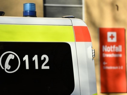 MUNICH, GERMANY - JANUARY 28: An ambulance is parked in front of the emergency room of the