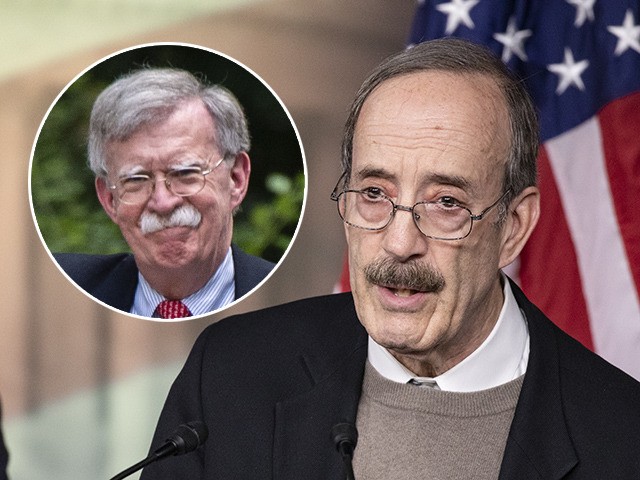 (INSET: John Bolton) WASHINGTON, DC - JANUARY 28: Representative Eliot Engel (D-NY) speaks