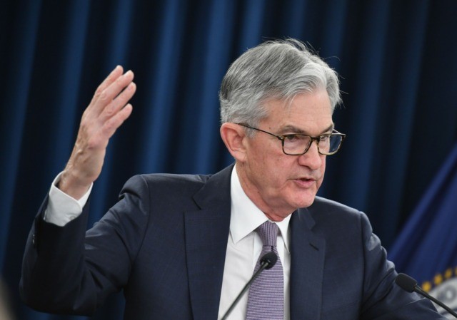 Federal Reserve Board Chairman Jerome Powell speaks during a press conference following the January 28-29 Federal Open Market Committee meeting, in Washington, DC on January 29, 2020. - The outbreak of a deadly SARS-like virus in China is adding to questions around the global economic outlook, Federal Reserve Chairman Jerome …