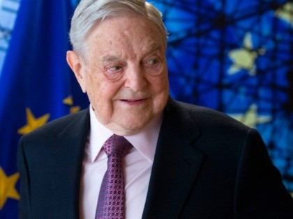 George Soros, Founder and Chairman of the Open Society Foundations arrives for a meeting in Brussels, on April 27, 2017.