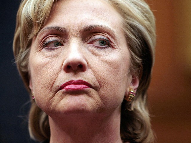 Washington, UNITED STATES: US Senator Hillary Rodham Clinton, D-NY, is seen during a joint news conference on Capitol Hill in Washington, DC 23 January 2007 calling for 9/11 health funding in the FY2008 budget. AFP PHOTO/Jim WATSON (Photo credit should read JIM WATSON/AFP via Getty Images)