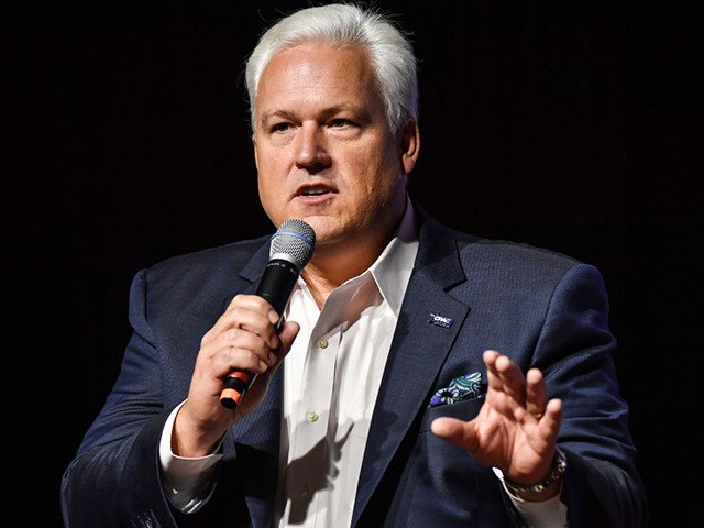 US Matt Schlapp, chairman of the American Conservative Union, speaks during the Conservative Political Action Conference (CPAC), in Sao Paulo, Brazil, on October 11, 2019. (Photo by NELSON ALMEIDA / AFP) (Photo by NELSON ALMEIDA/AFP via Getty Images)