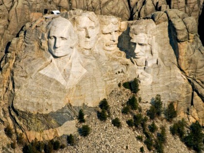 This April 22, 2008 file photo shows the Mount Rushmore National Memorial in the Black Hills of South Dakota. A U.S. Geological Survey report announced Monday, May 2, 2016, concluded that past fireworks displays at Mount Rushmore are the likely source of a pollutant found in water within the site …