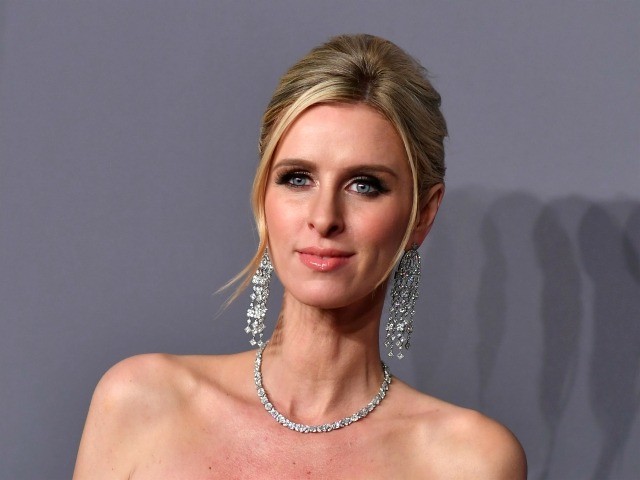 US socialite Nicky Hilton Rothschild arrives to attend the amfAR Gala New York at Cipriani