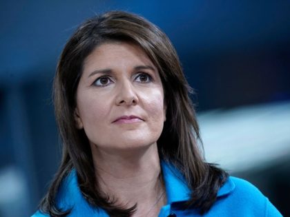 NEW YORK, NEW YORK - NOVEMBER 12: (EXCLUSIVE COVERAGE) Former UN Ambassador Nikki Haley visits "Fox & Friends" at Fox News Channel Studios on November 12, 2019 in New York City. (Photo by John Lamparski/Getty Images)