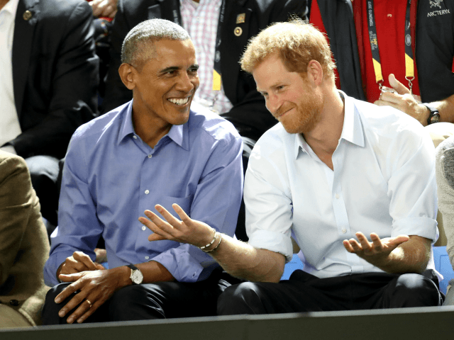TORONTO, ON - SEPTEMBER 29: Former U.S. President Barack Obama and Prince Harry on day 7 of the Invictus Games 2017 on September 29, 2017 in Toronto, Canada. (Photo by Chris Jackson/Getty Images for the Invictus Games Foundation )