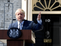 LONDON, ENGLAND - JULY 24: New Prime Minister Boris Johnson speaks to media outside Number 10, Downing Street on July 24, 2019 in London, England. Boris Johnson, MP for Uxbridge and South Ruislip, was elected leader of the Conservative and Unionist Party yesterday receiving 66 percent of the votes cast …