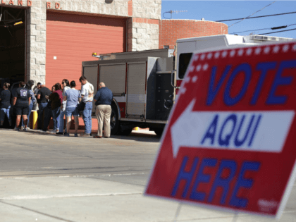 People line up to vote in Texas