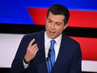 Democratic presidential hopeful Mayor of South Bend, Indiana Pete Buttigieg speaks during the seventh Democratic primary debate of the 2020 presidential campaign season co-hosted by CNN and the Des Moines Register at the Drake University campus in Des Moines, Iowa on January 14, 2020. (Photo by Robyn Beck / AFP) …