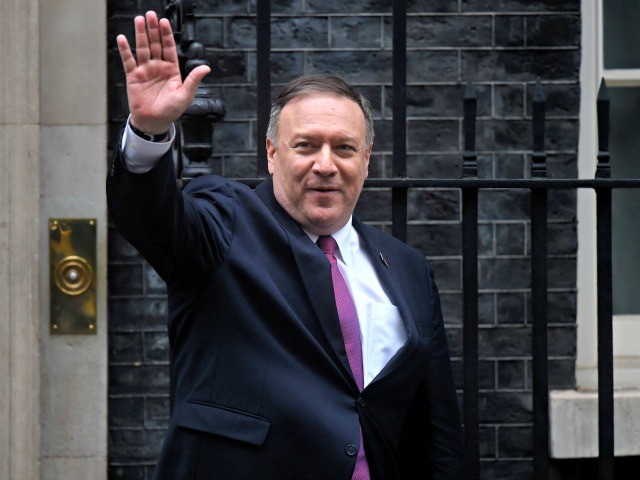 LONDON, ENGLAND - JANUARY 30: US Secretary of State Mike Pompeo leaves after meeting British Prime Minister Boris Johnson at 10 Downing Street on January 30, 2020 in London, England. The U.S. Secretary of State is on a two-day visit to the U.K to discuss a number of issues including …