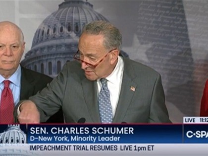 Chuck Schumer during 1/27/2020 press conference